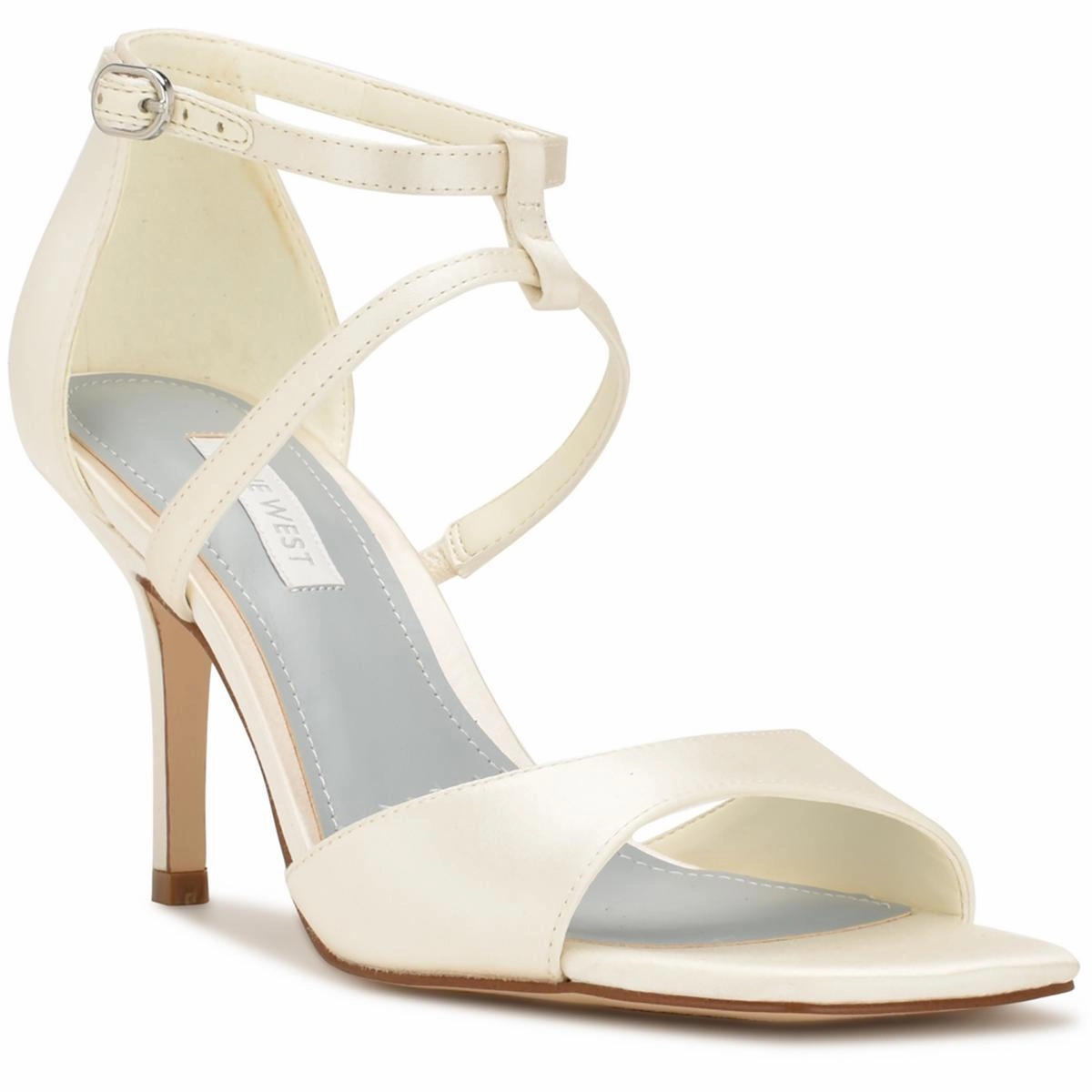 Sighs Womens Satin Square Toe Heels