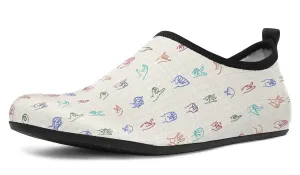 Sign Language Aqua Barefoot Shoes