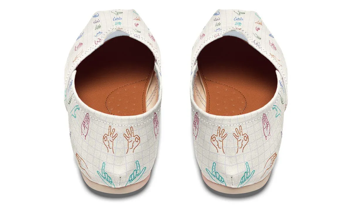 Sign Language Casual Shoes