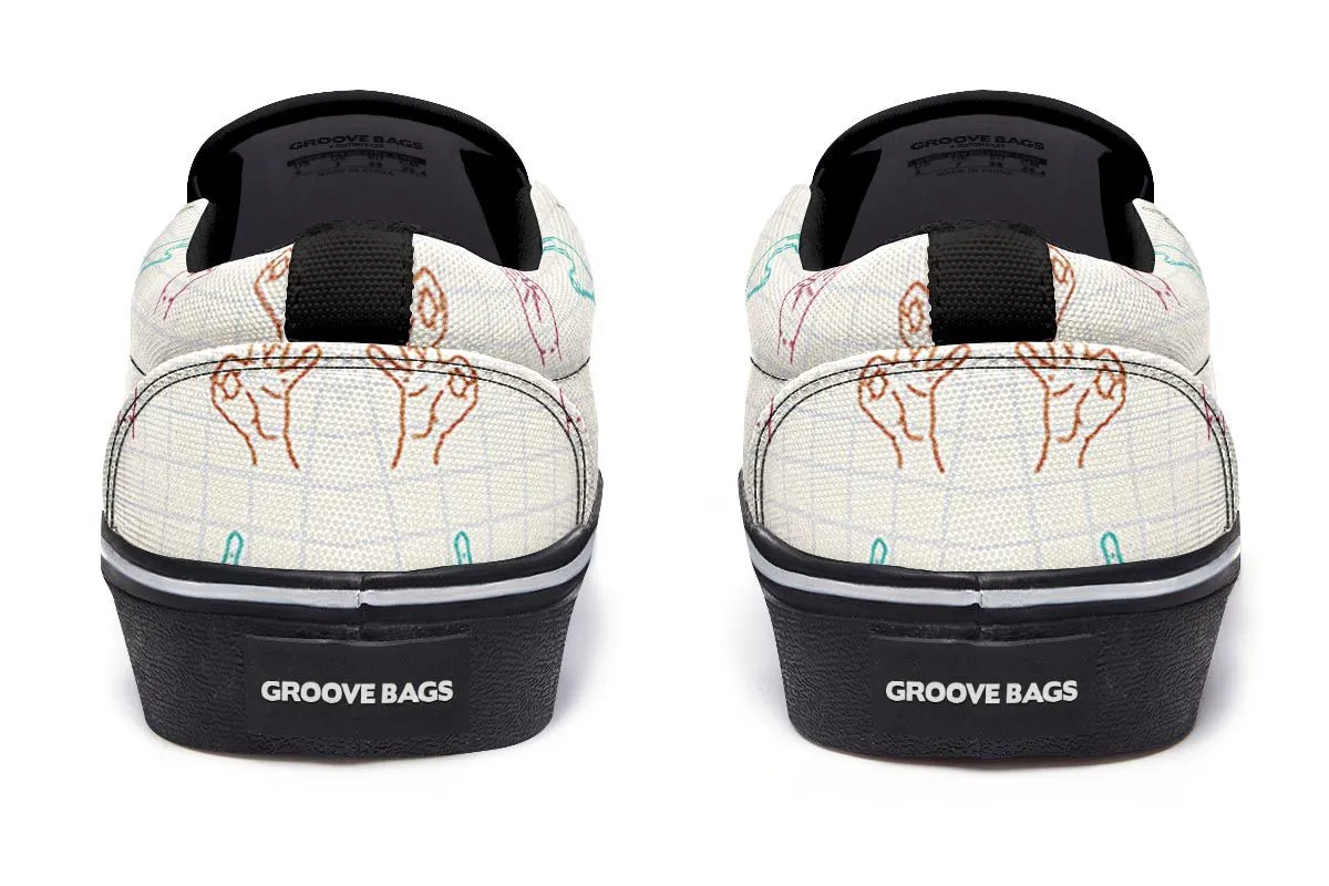 Sign Language Slip-On Shoes
