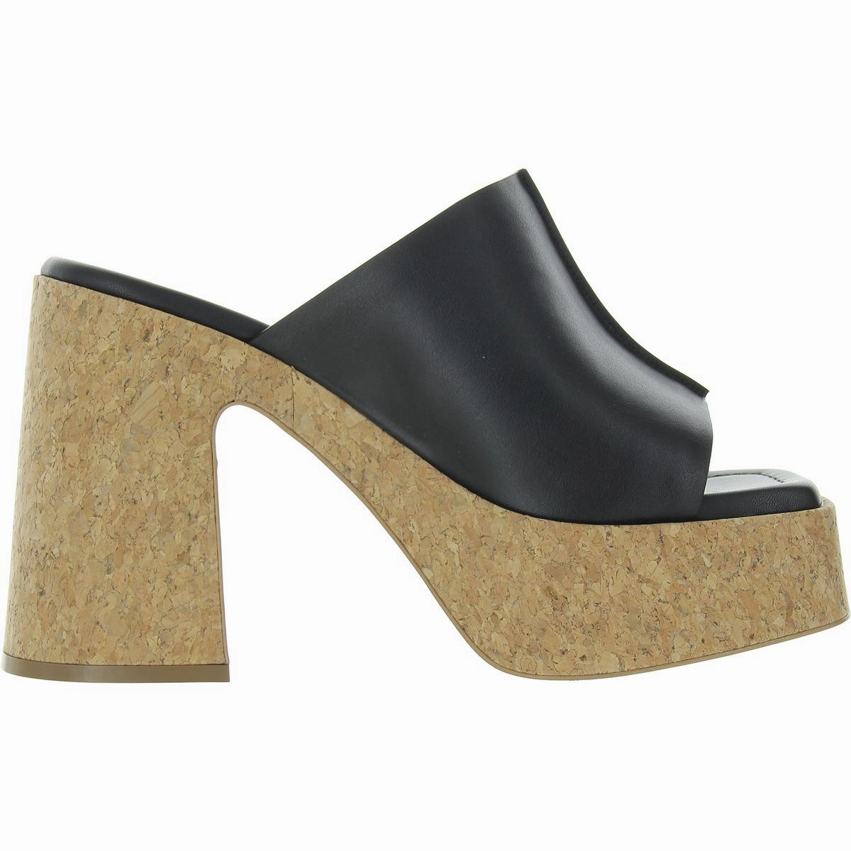 Skyla Womens Block Heel Faux Leather Platform Sandals