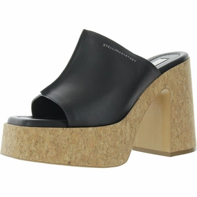 Skyla Womens Block Heel Faux Leather Platform Sandals