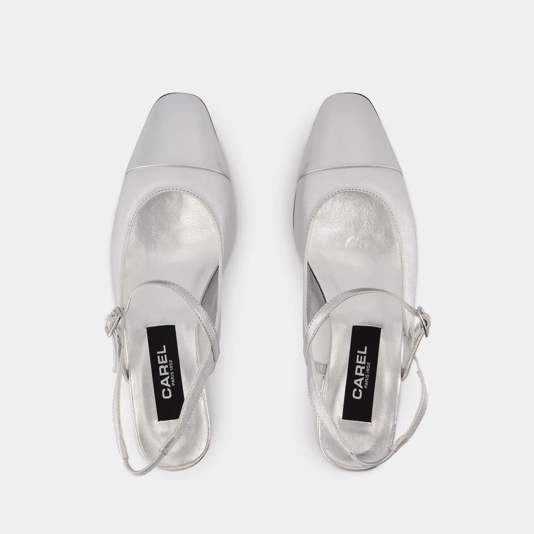 Sling Back Oceano - Carel - Leather - Argent