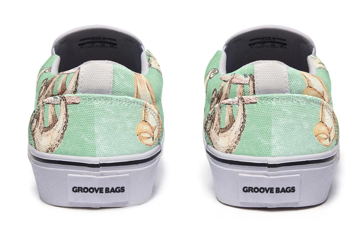 Sloth Pattern Slip-On Shoes