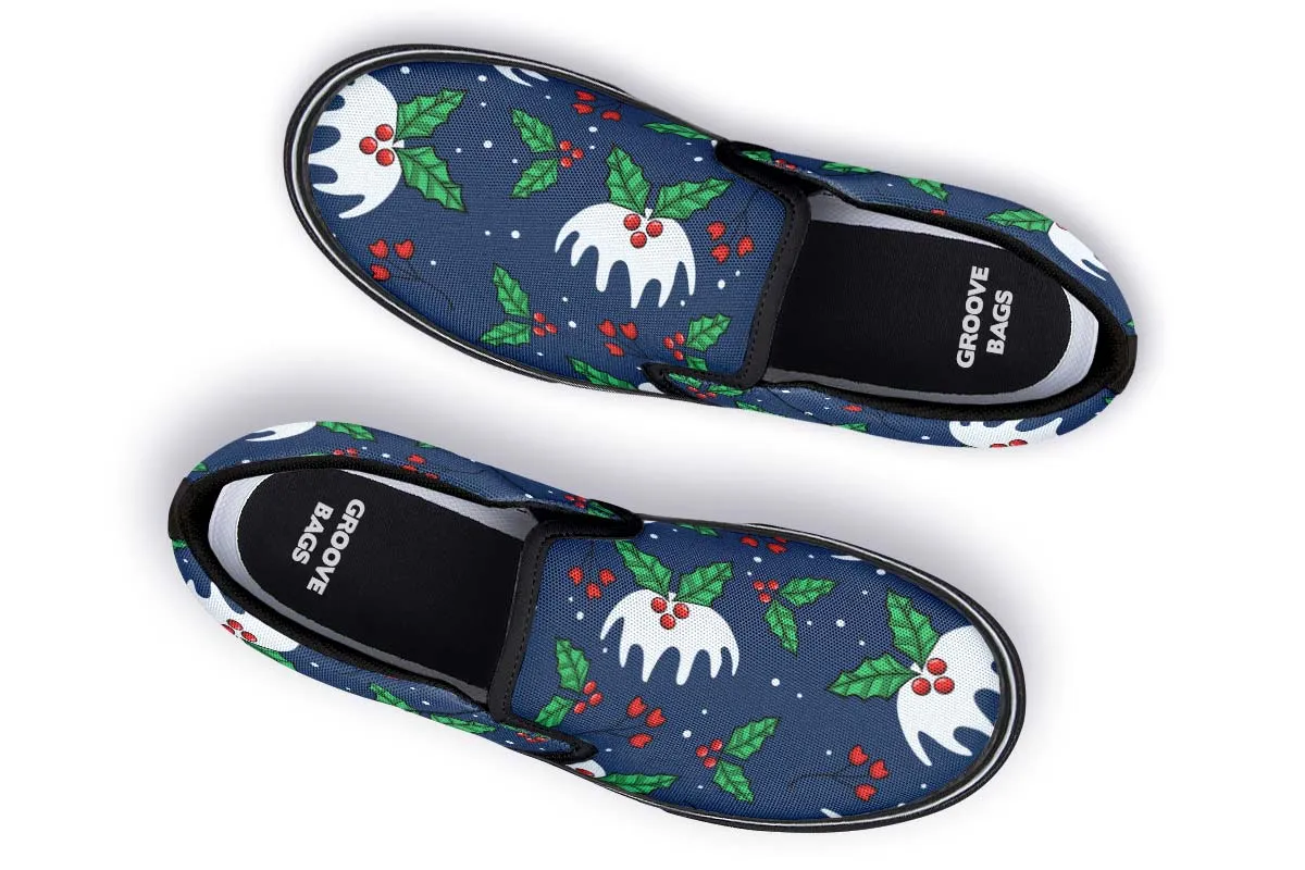 Snowy Mistletoe Slip-On Shoes