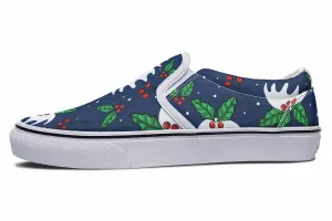 Snowy Mistletoe Slip-On Shoes