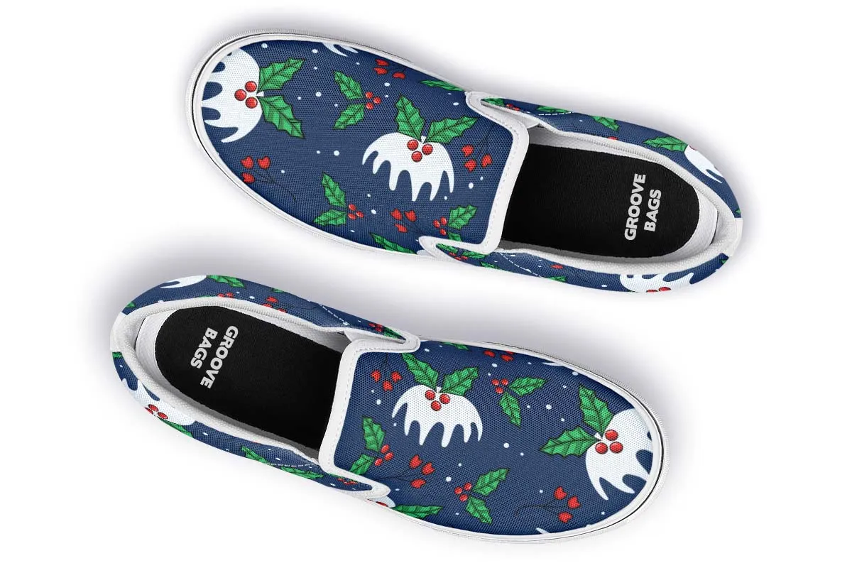 Snowy Mistletoe Slip-On Shoes