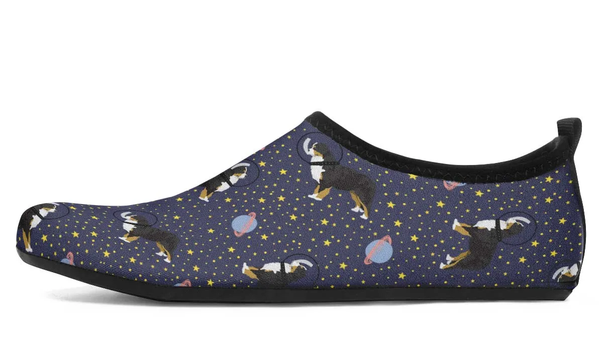 Space Bernese Mountain Dog Aqua Barefoot Shoes