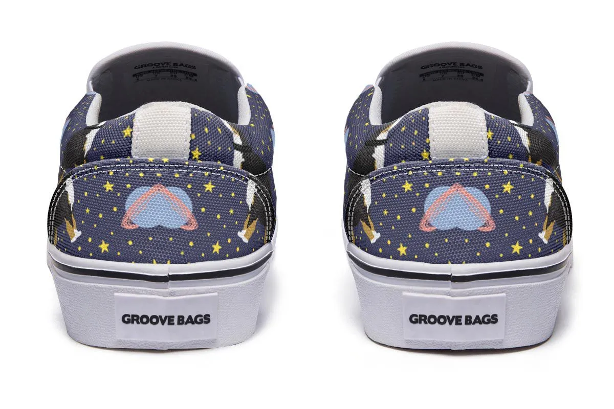 Space Bernese Mountain Dog Slip-On Shoes