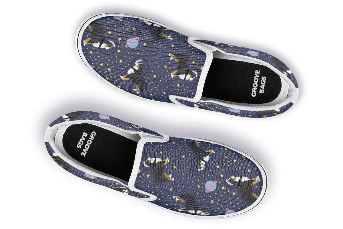 Space Bernese Mountain Dog Slip-On Shoes