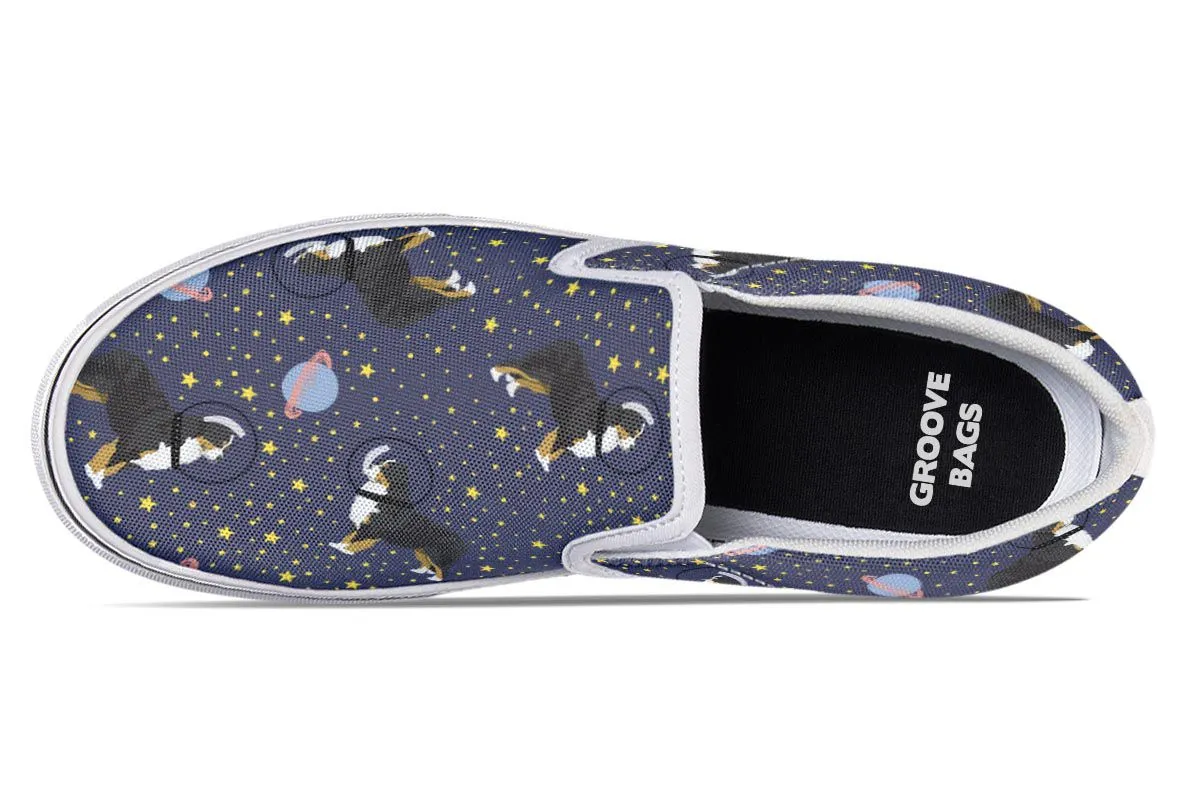 Space Bernese Mountain Dog Slip-On Shoes
