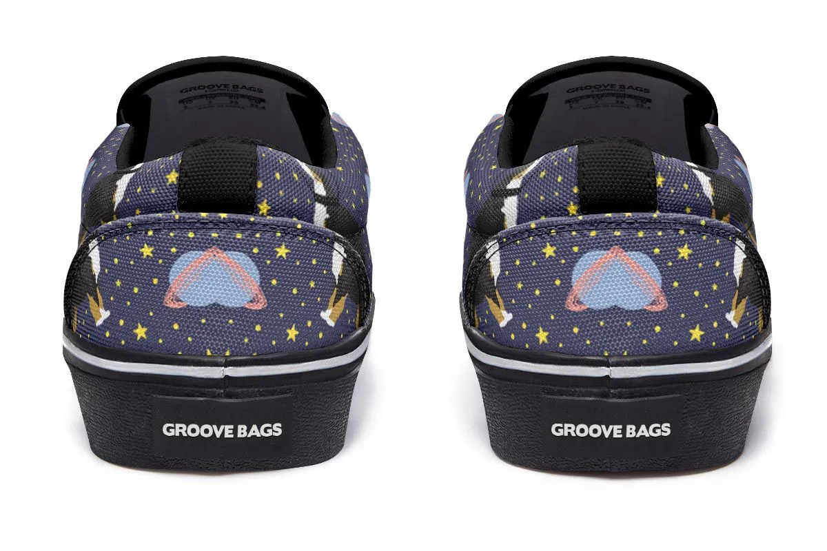 Space Bernese Mountain Dog Slip-On Shoes