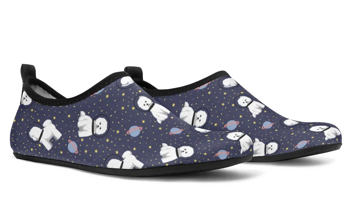 Space Bichon Frise Aqua Barefoot Shoes