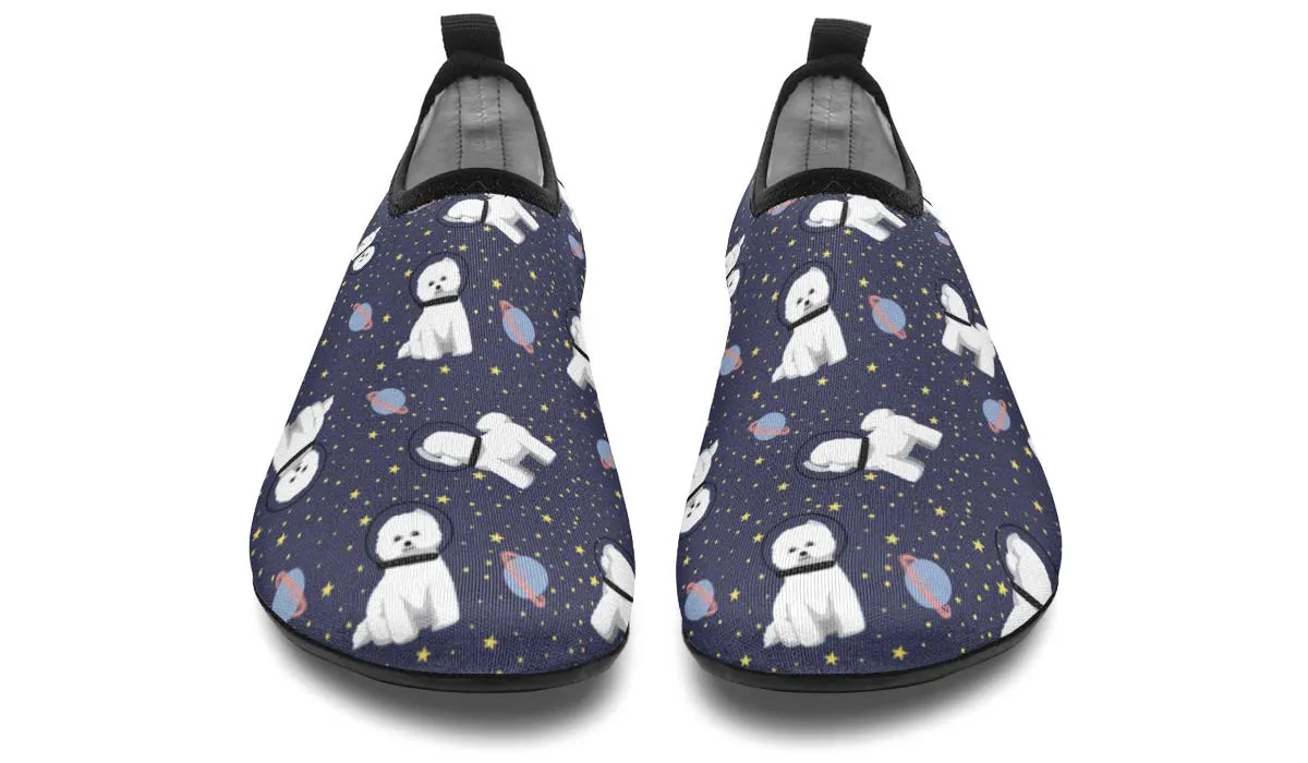 Space Bichon Frise Aqua Barefoot Shoes
