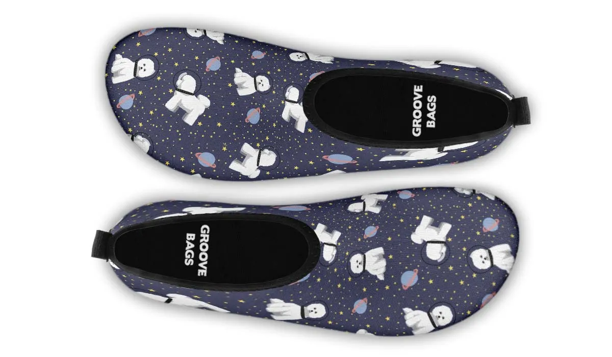 Space Bichon Frise Aqua Barefoot Shoes