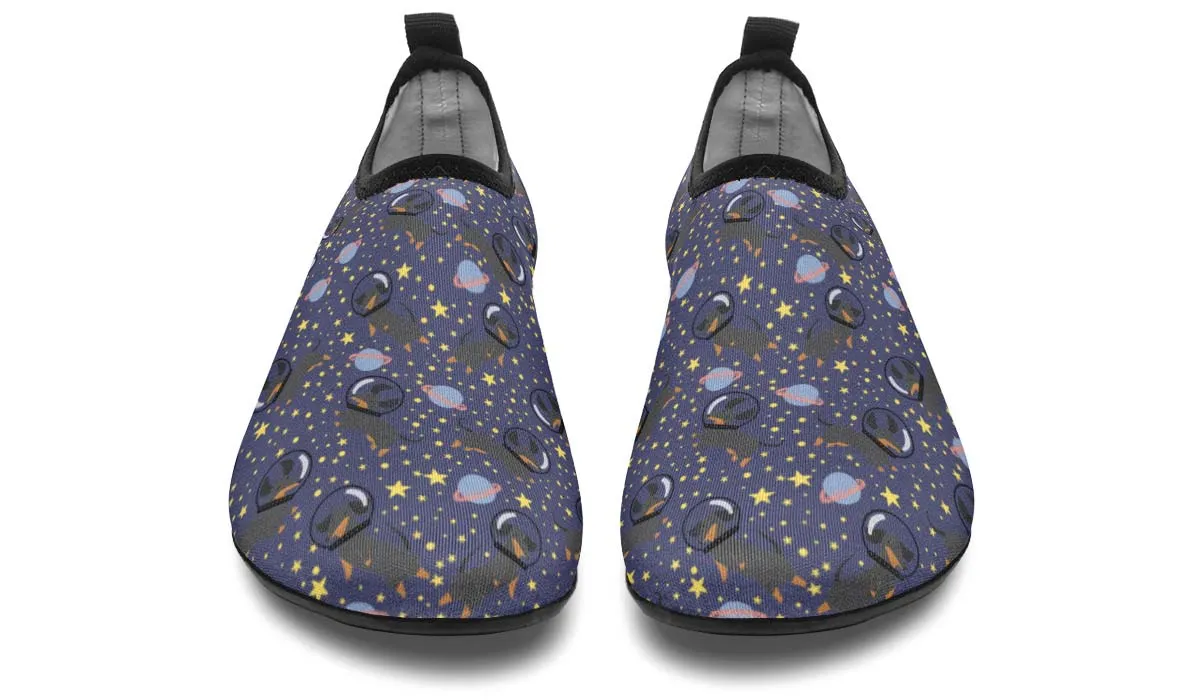 Space Black Dachshund Aqua Barefoot Shoes