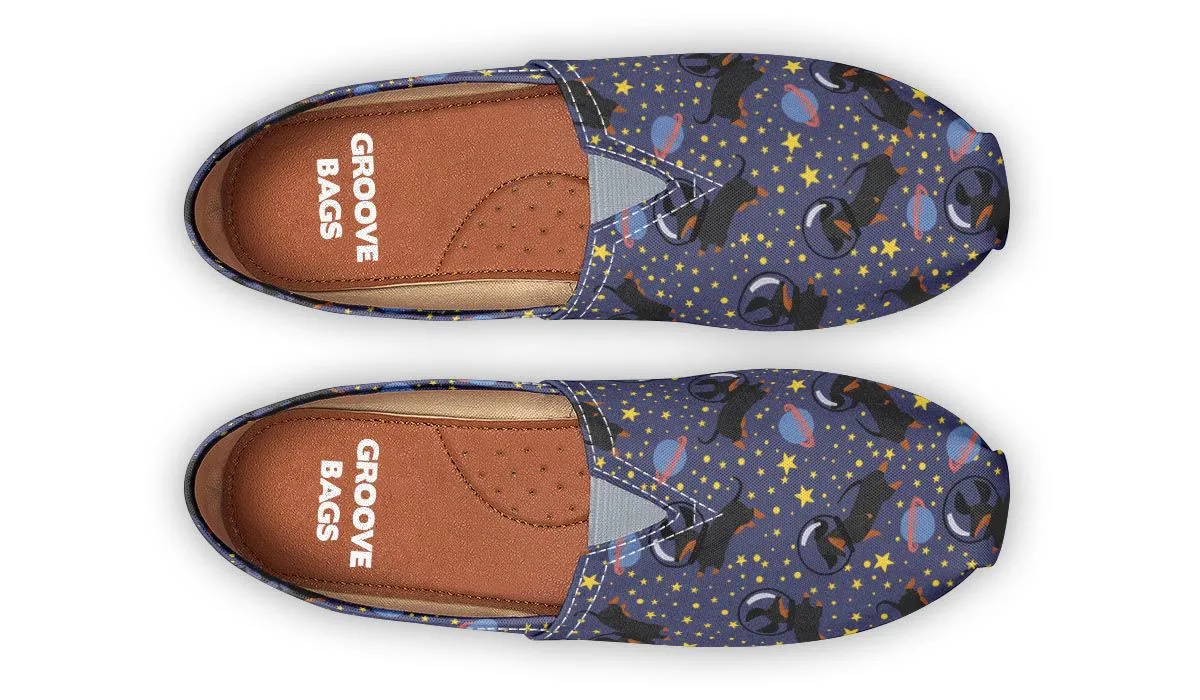 Space Black Dachshund Casual Shoes