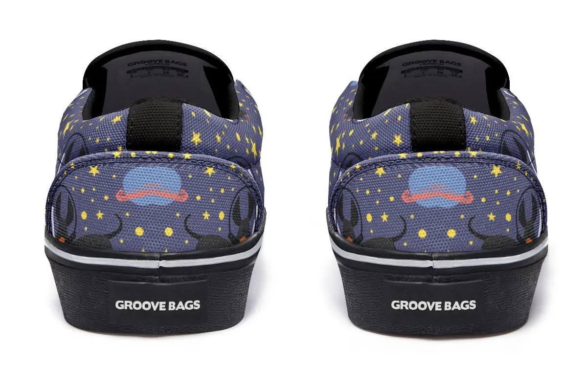 Space Black Dachshund Slip-On Shoes
