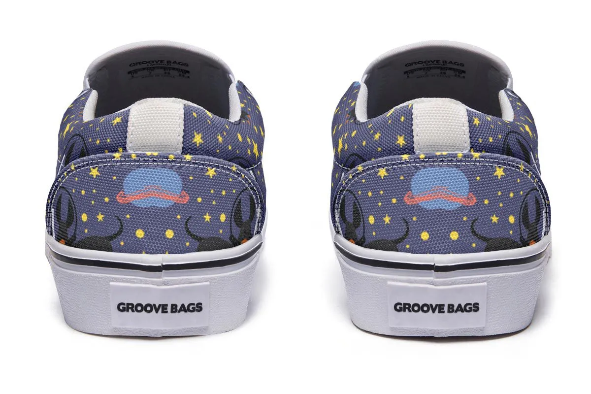 Space Black Dachshund Slip-On Shoes