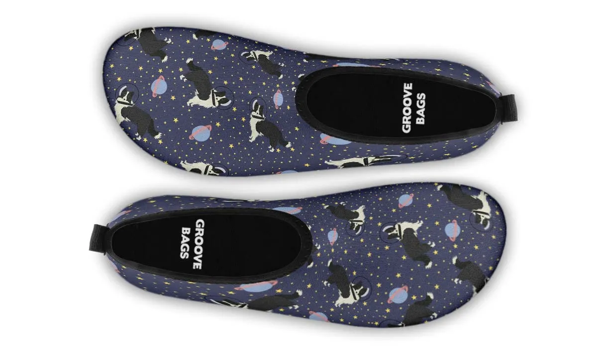 Space Border Collie Aqua Barefoot Shoes