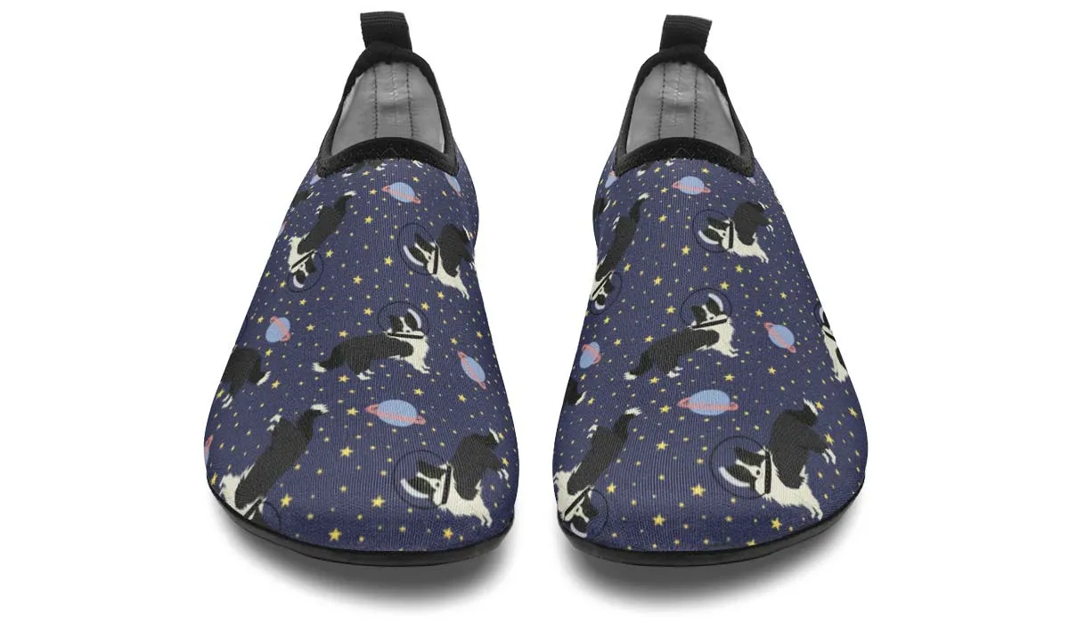 Space Border Collie Aqua Barefoot Shoes