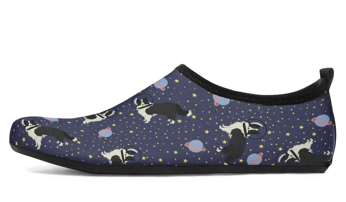 Space Border Collie Aqua Barefoot Shoes