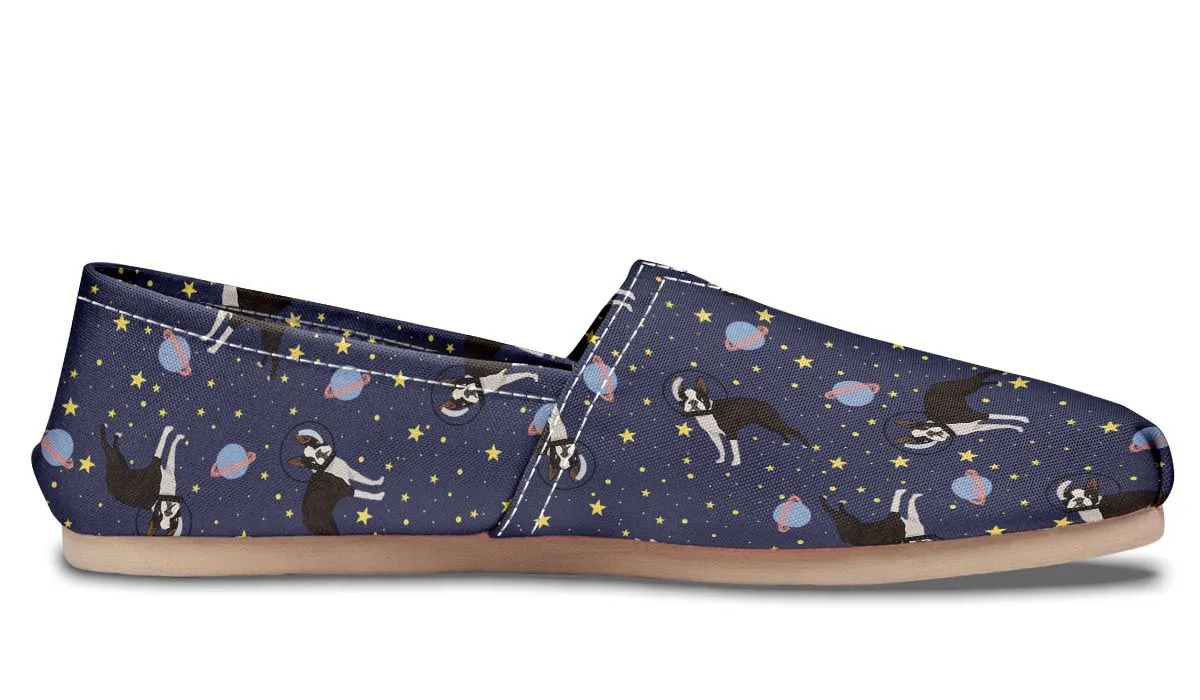 Space Boston Terrier Casual Shoes