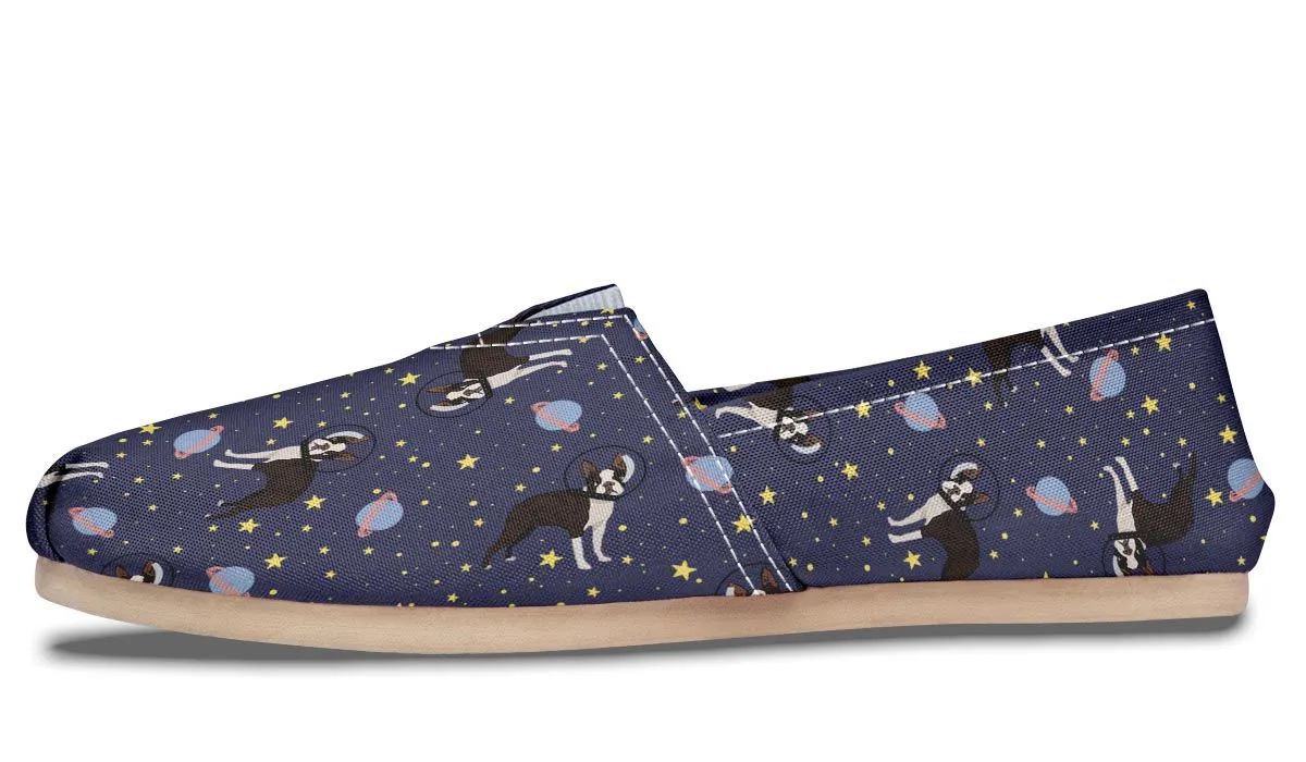 Space Boston Terrier Casual Shoes