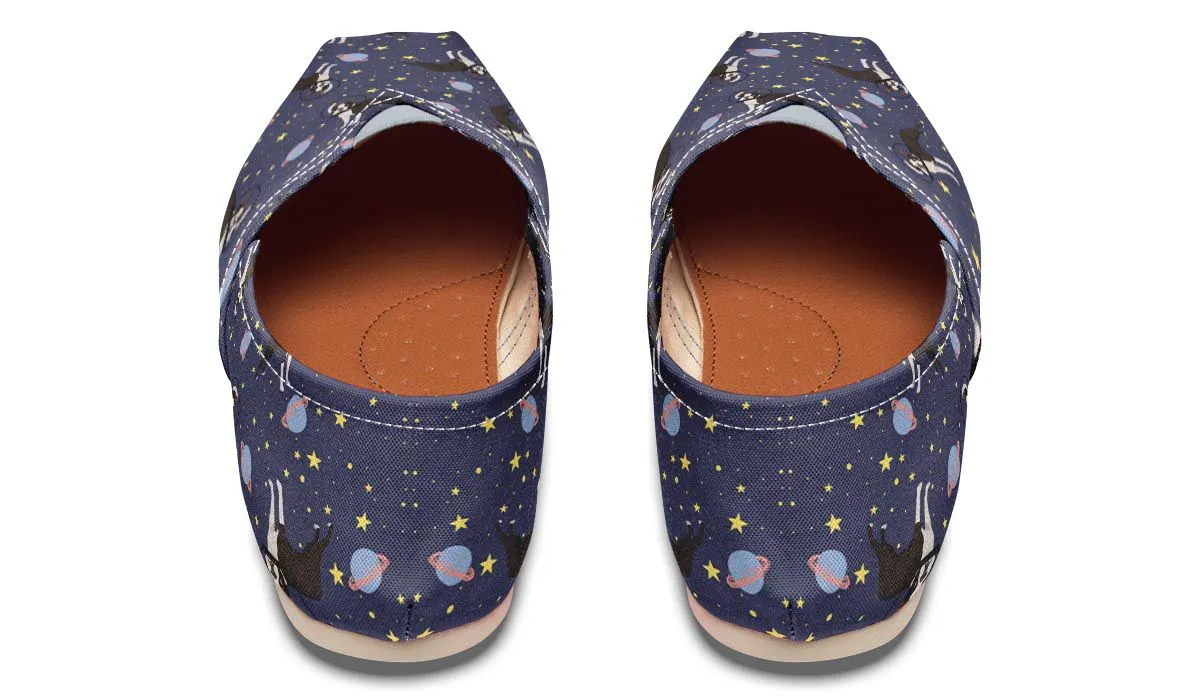 Space Boston Terrier Casual Shoes