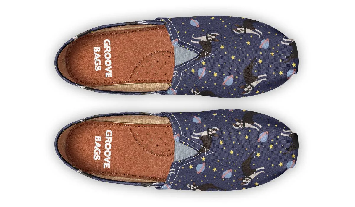 Space Boston Terrier Casual Shoes