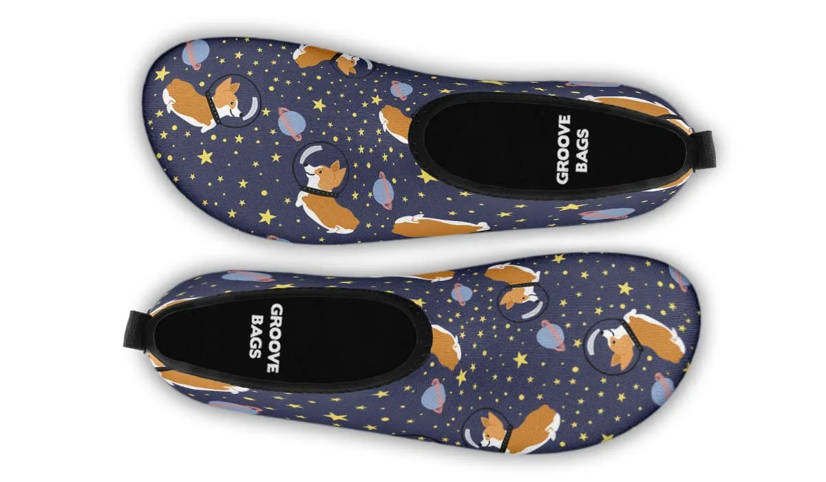 Space Corgi Aqua Barefoot Shoes