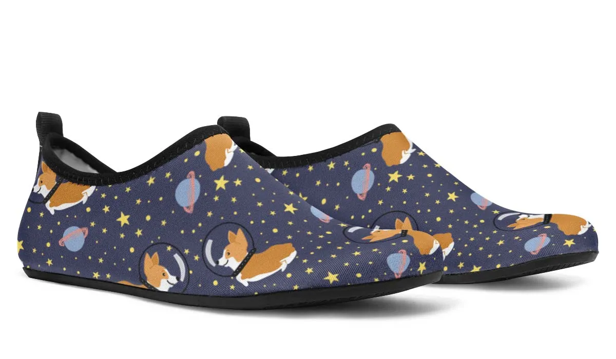 Space Corgi Aqua Barefoot Shoes