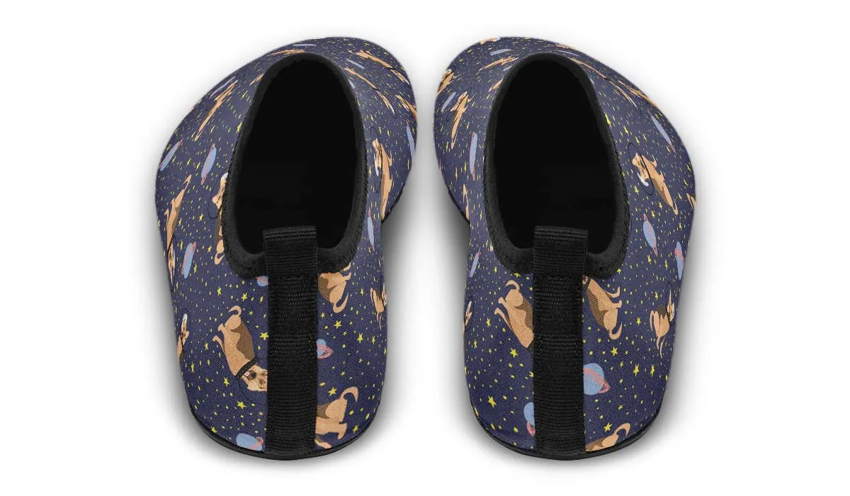 Space German Shepherd Aqua Barefoot Shoes