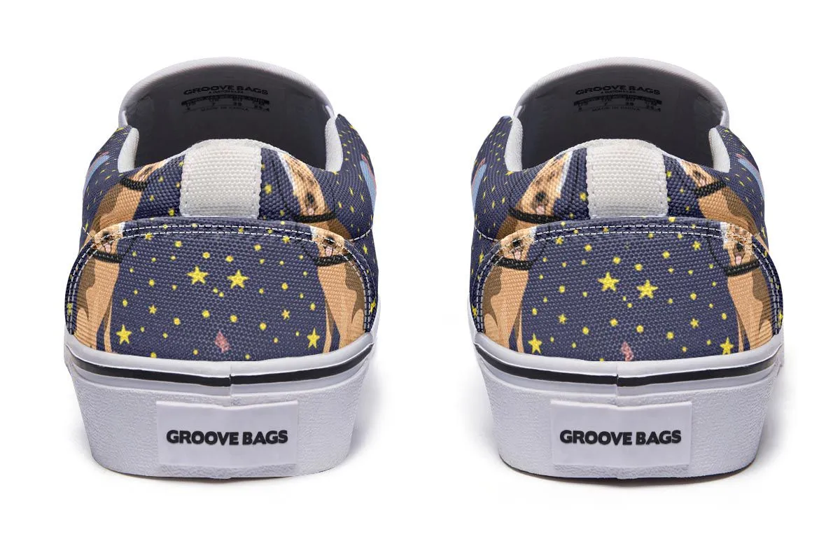Space German Shepherd Slip-On Shoes