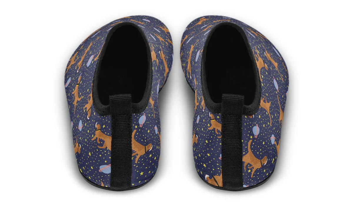 Space Golden Retriever Aqua Barefoot Shoes
