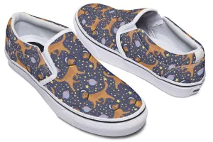 Space Golden Retriever Slip-On Shoes