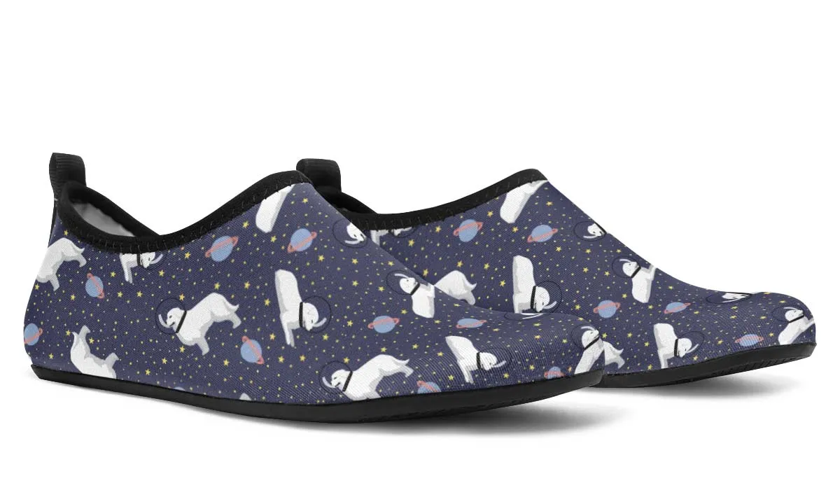 Space Great Pyrenees Aqua Barefoot Shoes