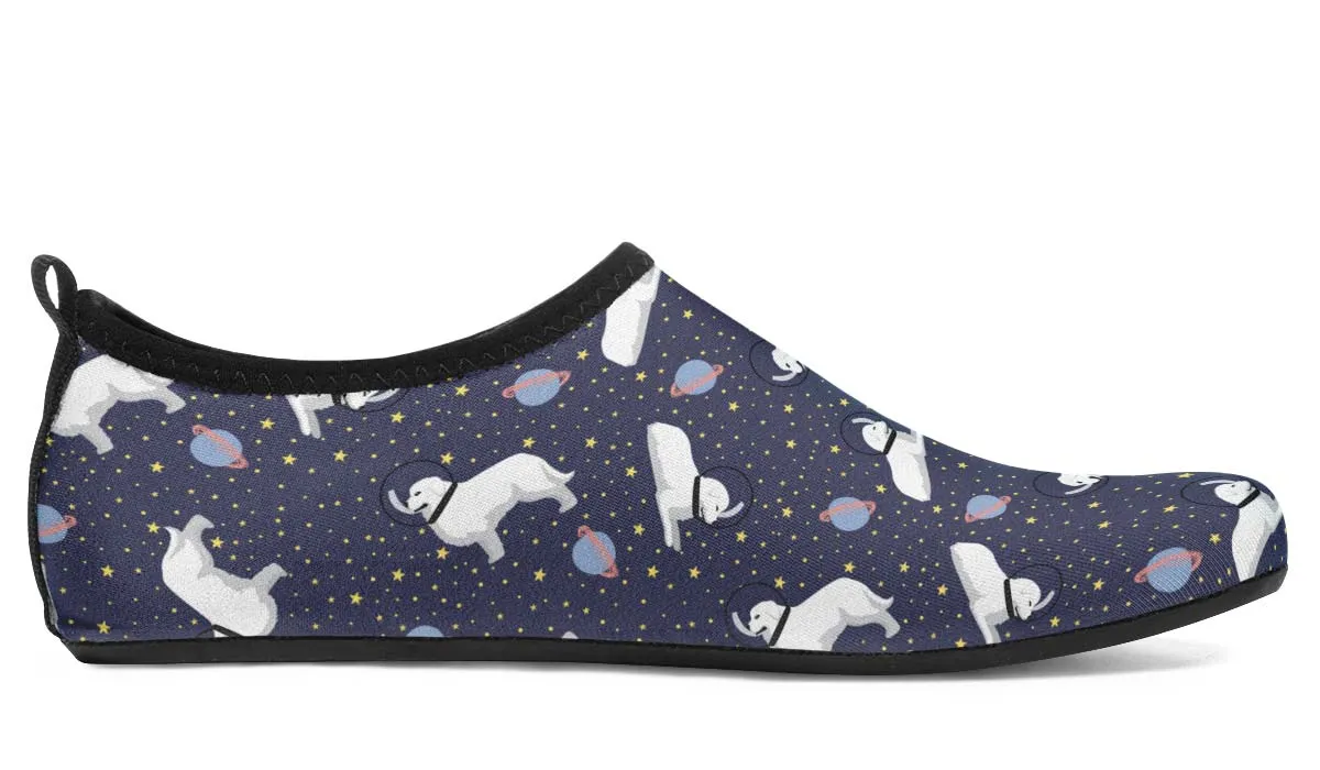 Space Great Pyrenees Aqua Barefoot Shoes