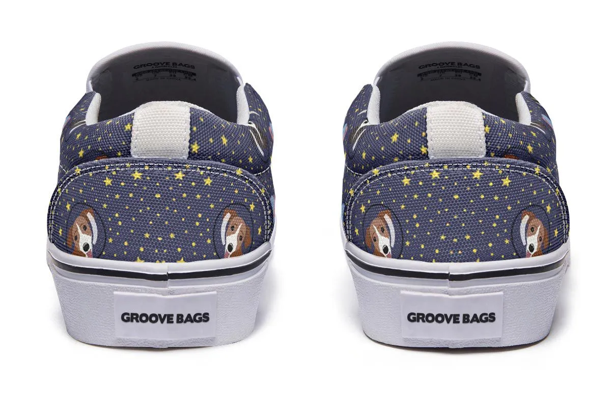 Space Jack Russell Slip-On Shoes