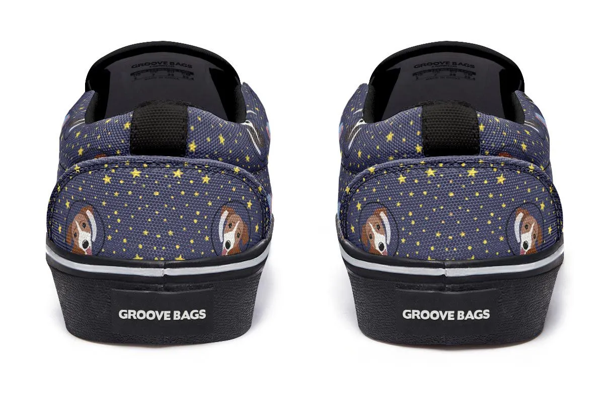 Space Jack Russell Slip-On Shoes