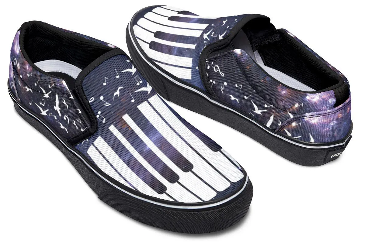Space Piano Slip-On Shoes