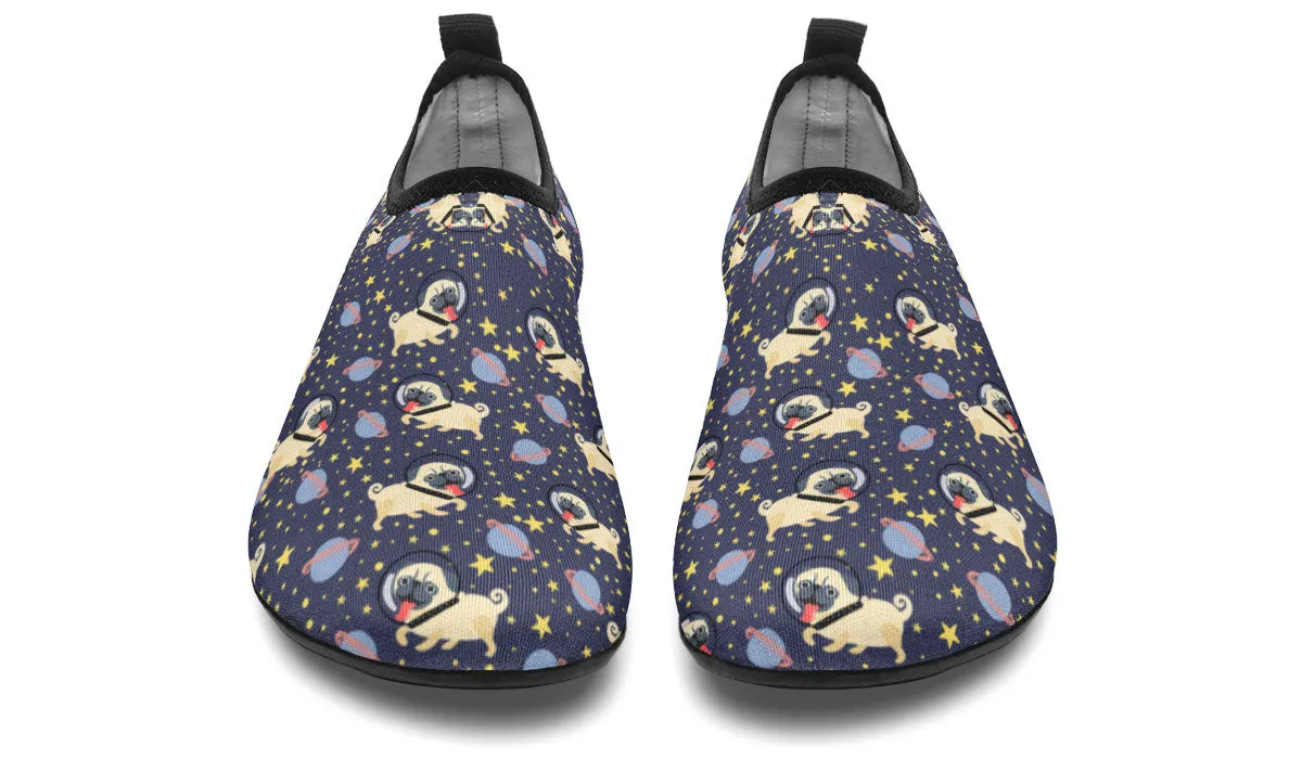 Space Pug Aqua Barefoot Shoes