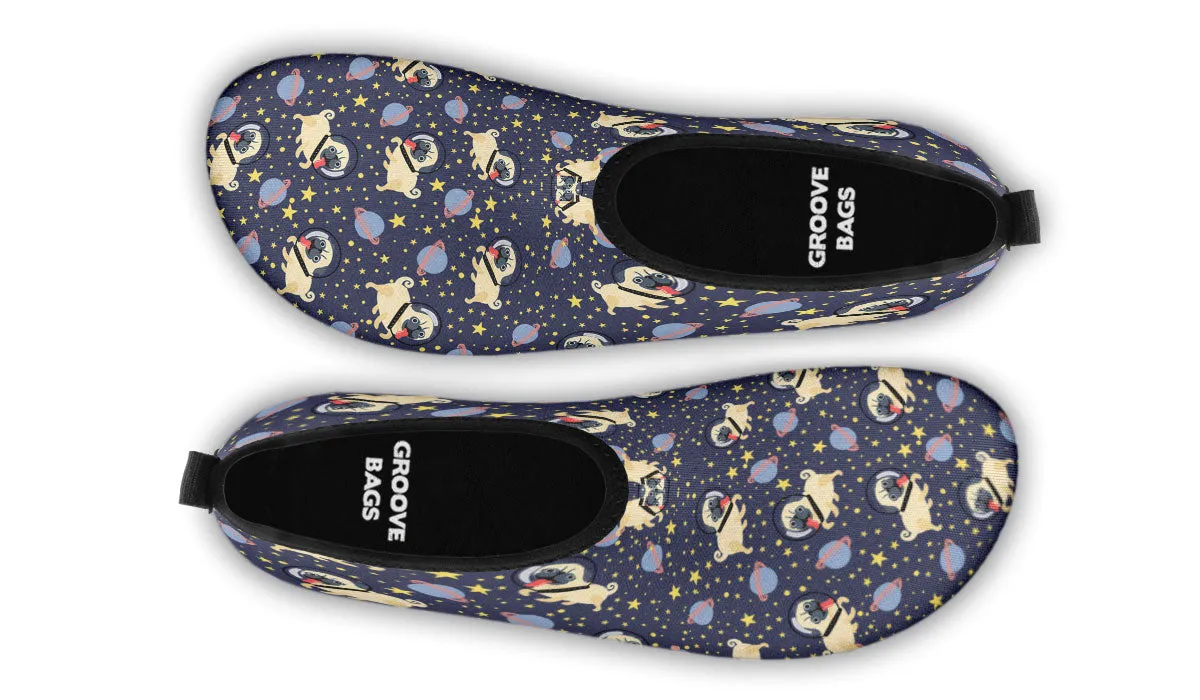 Space Pug Aqua Barefoot Shoes