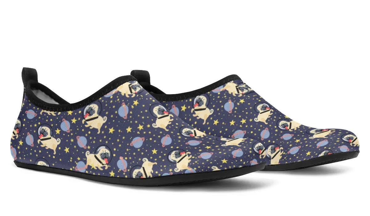 Space Pug Aqua Barefoot Shoes