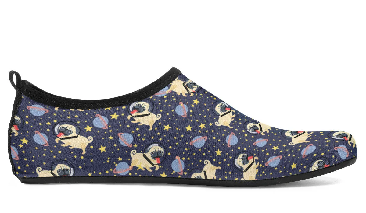 Space Pug Aqua Barefoot Shoes
