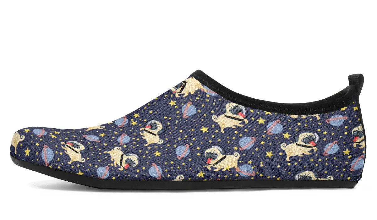 Space Pug Aqua Barefoot Shoes