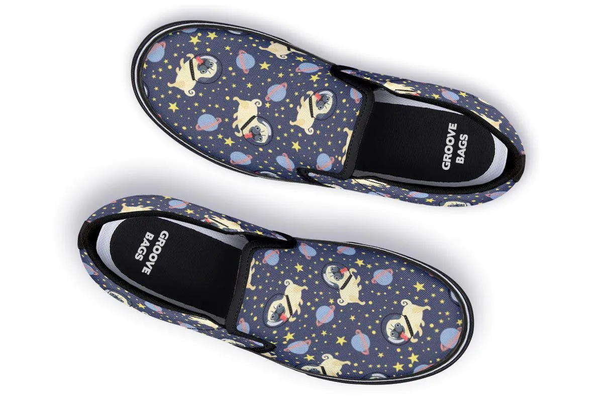 Space Pug Slip-On Shoes