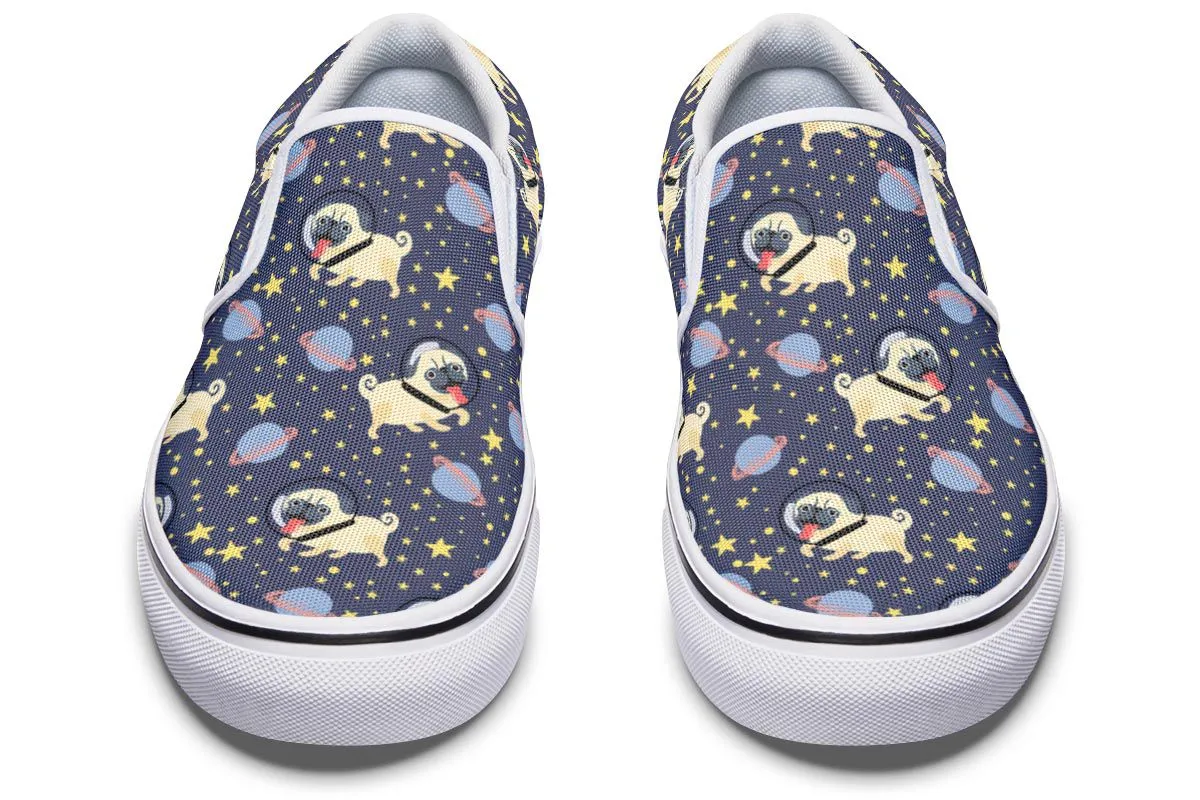 Space Pug Slip-On Shoes