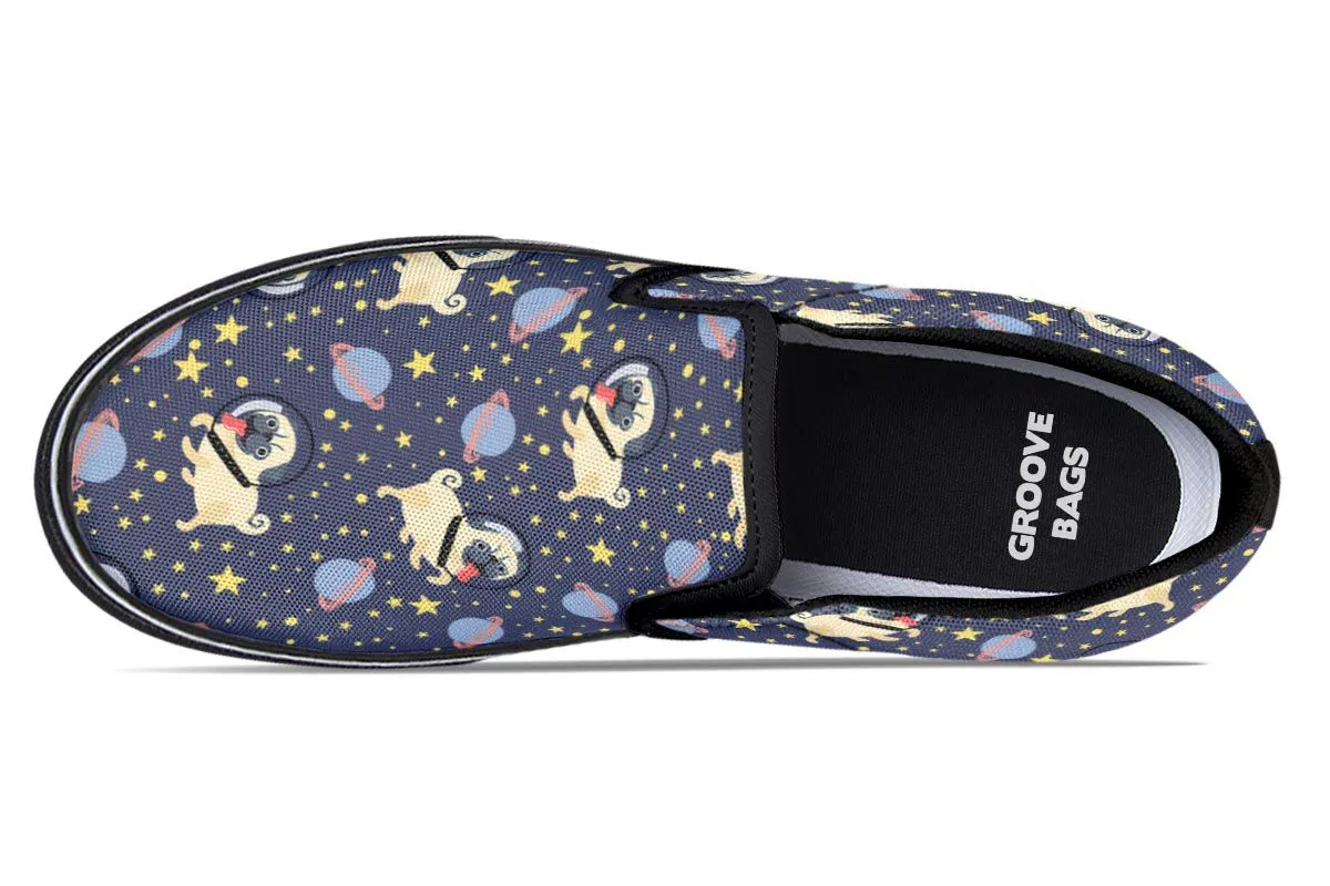 Space Pug Slip-On Shoes