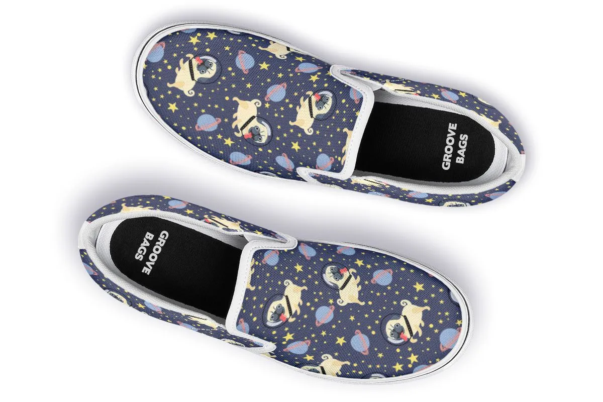 Space Pug Slip-On Shoes